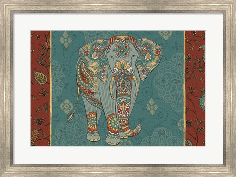Framed Elephant Caravan IB Print