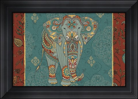 Framed Elephant Caravan IB Print