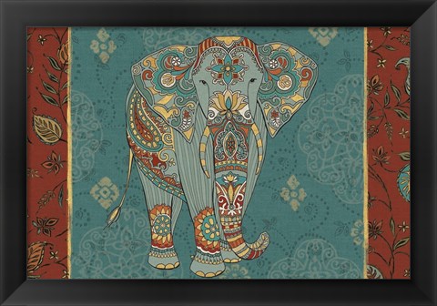 Framed Elephant Caravan IB Print