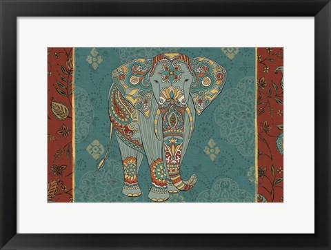 Framed Elephant Caravan IB Print