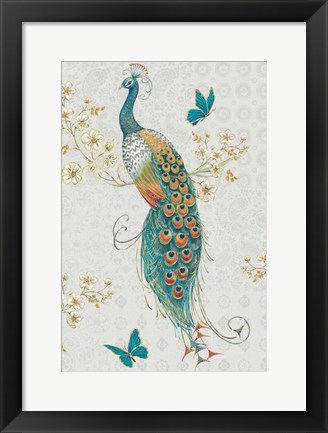 Framed Ornate Peacock IXA Print