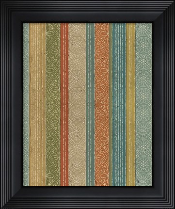 Framed Tribal Dots Color Pattern Print
