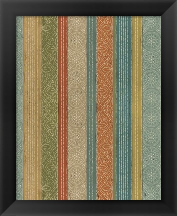 Framed Tribal Dots Color Pattern Print