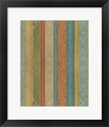 Framed Tribal Dots Color Pattern Print