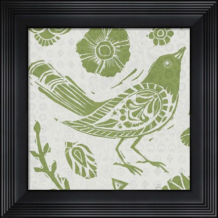 Framed Nordic Woodcut VII Master Print