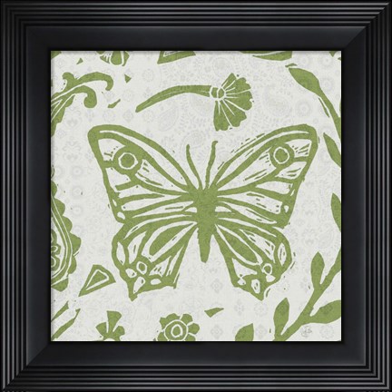 Framed Nordic Woodcut V Master Print
