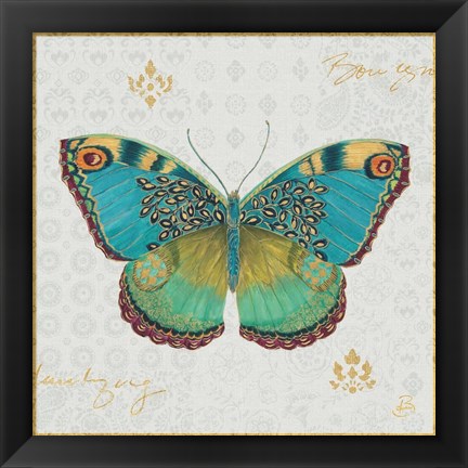 Framed Bohemian Wings Butterfly I Print