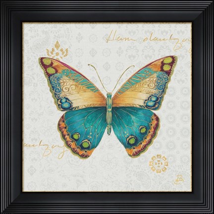 Framed Bohemian Wings Butterfly II Print