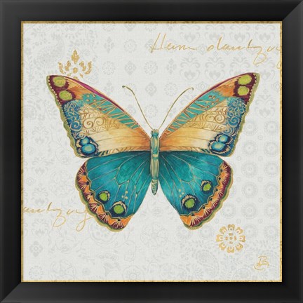 Framed Bohemian Wings Butterfly II Print