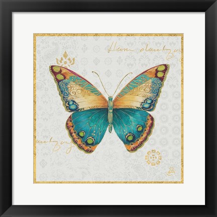 Framed Bohemian Wings Butterfly II Print