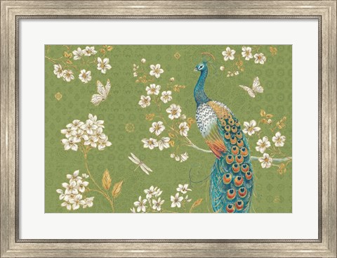 Framed Ornate Peacock II Master Print