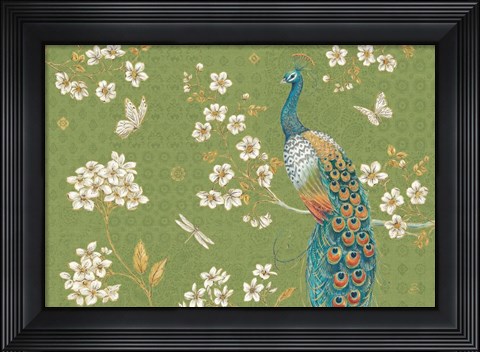 Framed Ornate Peacock II Master Print