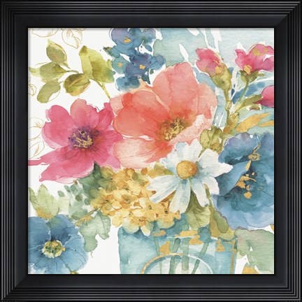 Framed My Garden Bouquet II Print