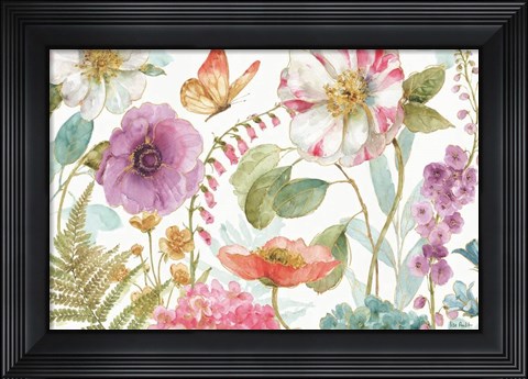 Framed Rainbow Seeds Flowers I Print