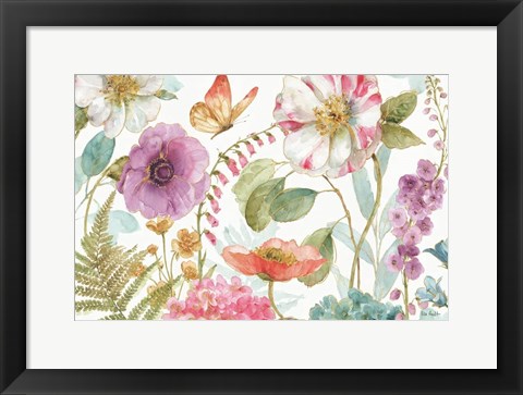 Framed Rainbow Seeds Flowers I Print