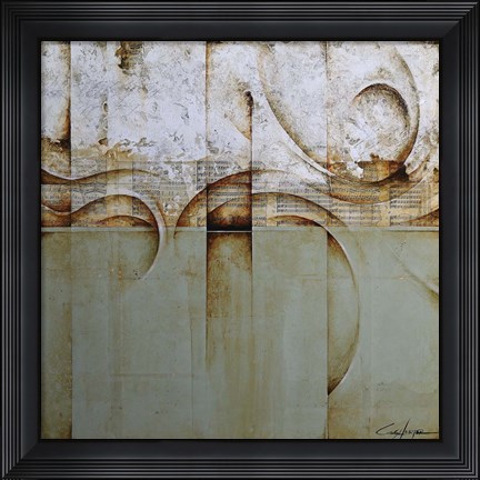 Framed Mozart Green Print