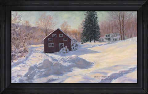 Framed From My Studio In Winter Print