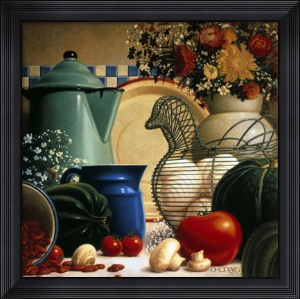 Framed Country Vegetables Print