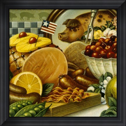 Framed Pork Still Life Print
