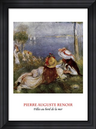 Framed Filles au bord de la mer Print