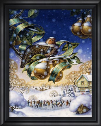Framed Partridge In A Pear Tree Print