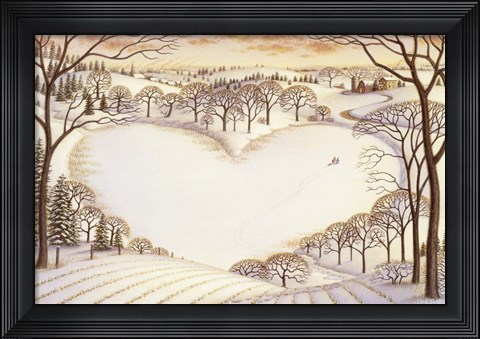 Framed Sledding Print