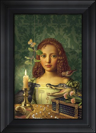 Framed Portrait Of A Girl Print