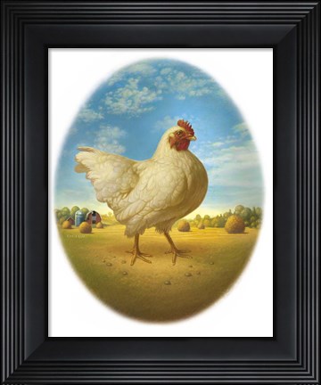 Framed Smaller Promo Chicken - Egg Print