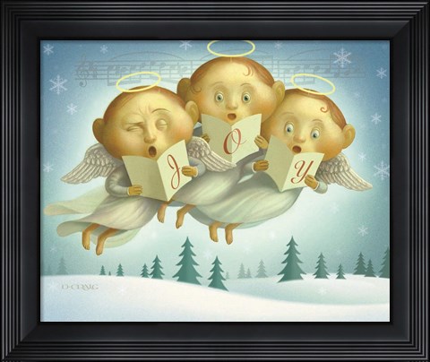 Framed Angel Choir Print