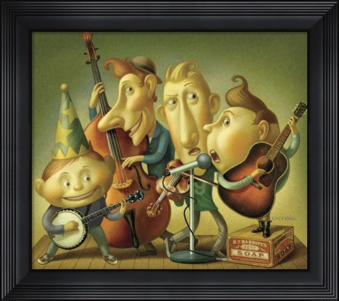 Framed Bluegrass Boy Band Print