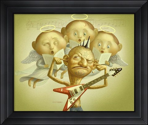 Framed Angel and Punk Print