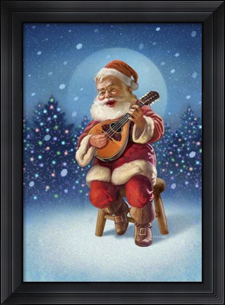 Framed Singing Santa I Print