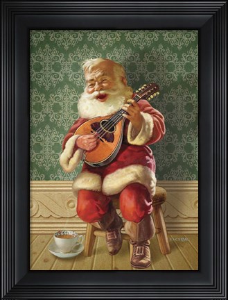 Framed Singing Santa II Print