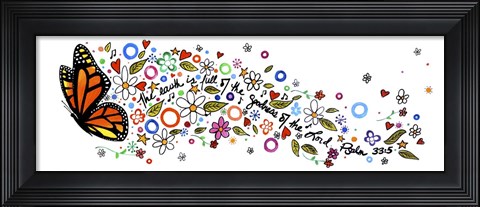 Framed Psalm 33:5 Print