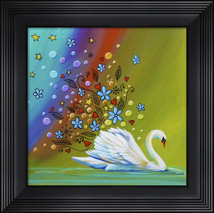 Framed Swan Lake Print