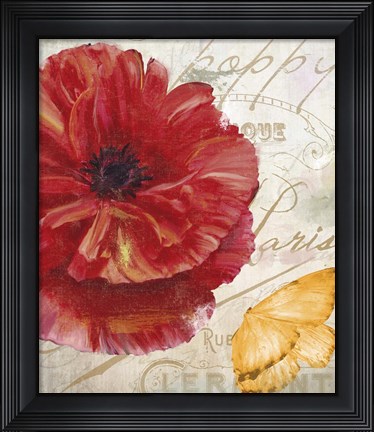 Framed Red Poppy Print