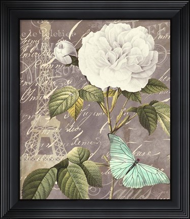 Framed White Rose Print