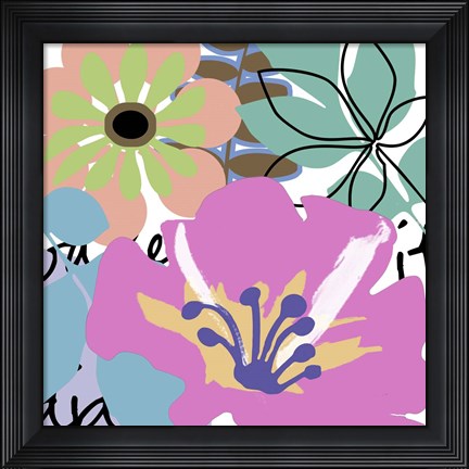 Framed French Poodle I Print