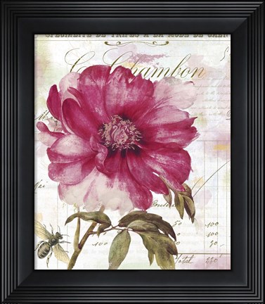 Framed Lepink With  Bee Print