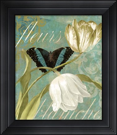 Framed White Tulips Print