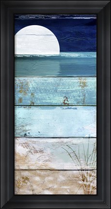Framed Beach Moonrise I Print