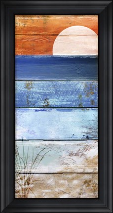 Framed Beach Moonrise II Print