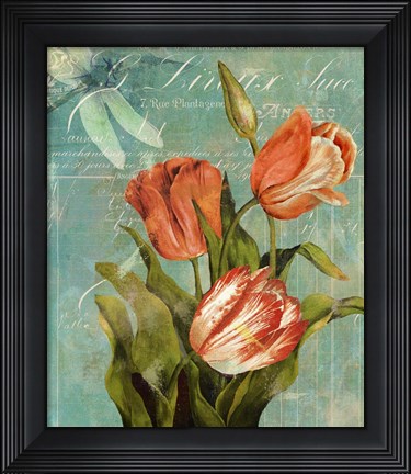Framed Tulips Ablaze III Print