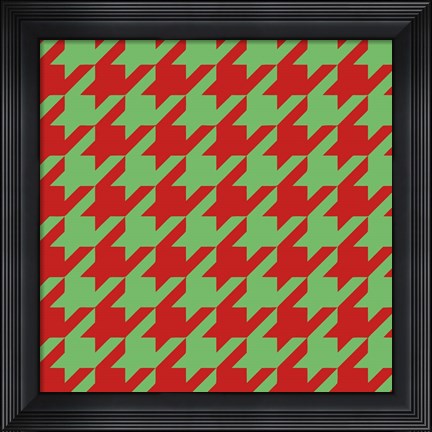 Framed Xmas Houndstooth Print