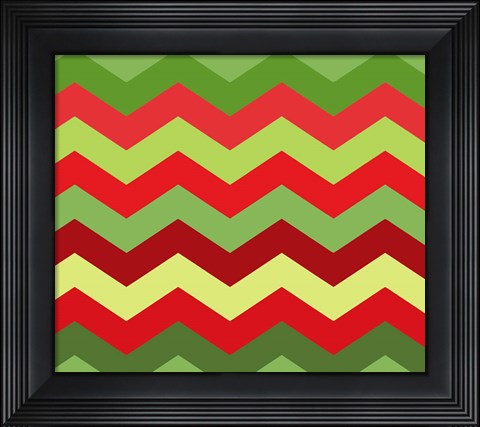 Framed Xmas Chevron Print