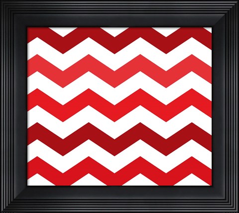 Framed Xmas Chevron 2 Print