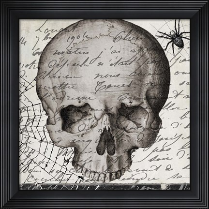 Framed Halloween Skull Print
