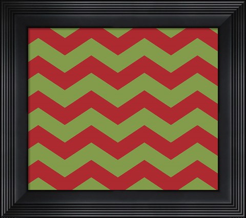 Framed Xmas Chevron 9 Print