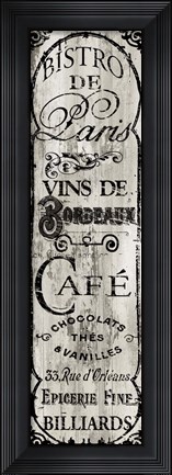 Framed Paris Bistro I Print