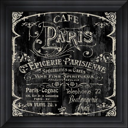 Framed Paris Bistro VI Print
